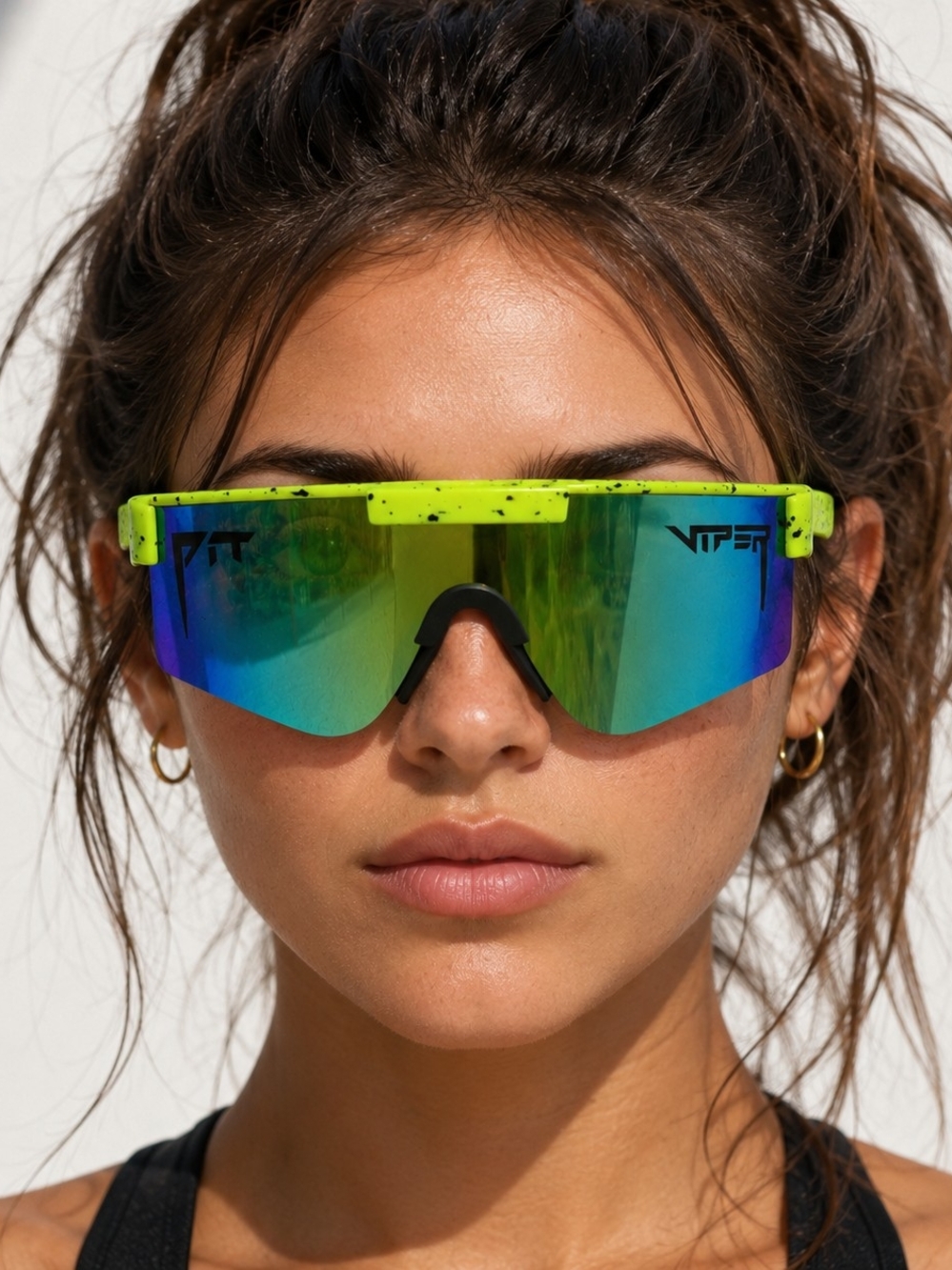 Pit Viper Neon Green Mirrored Sunglasses Polarized